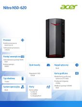 ACER Desktop Nitro N50-620 Ci5-11400F/8/GTX1650  - DG.E2DEP.00M - Zdjęcie 6