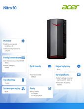 ACER Desktop Nitro 50 N50-620 i5-11400F/16/RTX3060/512  - DG.E2DEP.00N - Zdjęcie 6