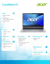 ACER Notebook TravelMate P2 TMP215-75-G2-TCO Ultra 5 125H 16GB/512GB/W11 PRo - NX.BMFEP.001 - Zdjęcie 9