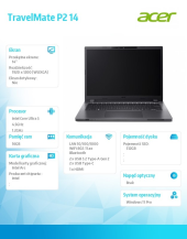 ACER Notebook TravelMate P2 14 TMP214-75-G3-TCO Ulta 5 125H 16GB/512GB/W11 PRO - NX.BQHEP.002 - Zdjęcie 9