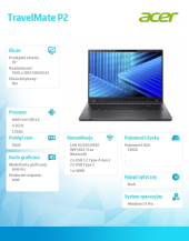 ACER Notebook TravelMate P2 TMP216-71-G3-TCO Ultra 5 125H 16GB/512GB/W11Pro - NX.BQXEP.001 - Zdjęcie 2