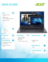 ACER Laptop Extensa 15 EX215-55-53SX i5-1235U 15.6 FHD 8GB 512GB Linux - NX.EGYEX.00T - Zdjęcie 9