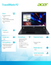 ACER Notebook TravelMate P215-53       WIN11H/i3-1115G4/8GB/256SSD/UMA/15.6  - NX.VPREP.00C - Zdjęcie 8
