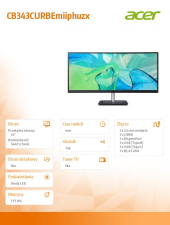 ACER Monitor 34 cale CB343CURBEmiiphuzx WQHD IPS 2HDMI - UM.CB3EE.001 - Zdjęcie 8