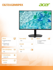 ACER Monitor 27 cali CB272UGBMIIPRX QHD IPS 120Hz 2XHDMI DP - UM.HB2EE.G13 - Zdjęcie 9