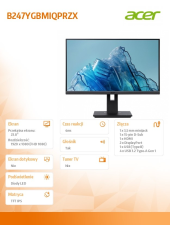 ACER Monitor 23.8 cala B247YGBMIQPRZX IPS 120Hz HDMI DP VGA - UM.QB7EE.G25 - Zdjęcie 9