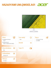 ACER Monitor HA240YAWI 23.8cala - UM.QW0EE.A01 - Zdjęcie 5