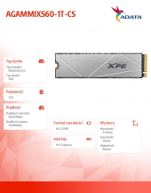 ADATA Dysk SSD XPG S60BLADE 1TB PCIe 4x4 5/3.2GB/s M2  - AGAMMIXS60-1T-CS - Zdjęcie 6