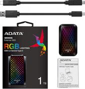 ADATA Dysk SSD External SE900 1TB USB3.2-A/C RGB - ASE900G-1TU32G2-CBK - Zdjęcie 1