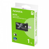 ADATA Dysk zewnętrzny SSD SC730 1TB USB 3.2C/A 600/600MB/s czarny - SC730-1T-CACTI - Zdjęcie 2