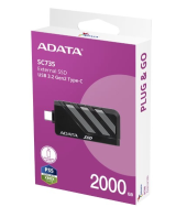 ADATA Dysk SSD External SC735 2TB U3.2C 1000/1000MB/s Grey  - SC735-2000G-CCBK/GY - Zdjęcie 1