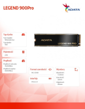 ADATA Dysk SSD LEGEND 900Pro 4TB PCIe 4x4 7.4/6.5 GB/s M2  - SLEG-900P-4TCS - Zdjęcie 8