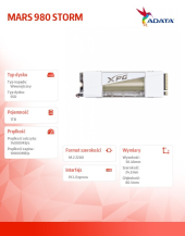 ADATA Dysk SSD XPG MARS 980 STORM 1TB PCIe 5x4 14/10 GB/s - SMAR-980S-1TCI - Zdjęcie 8