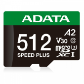 ADATA Karta microSD Speed Plus 512GB UHS1 U3 V30 A2 180/160 MB/s - UD512GUI3V30A2SP-RA1 - Zdjęcie 2