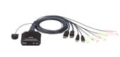ATEN Przełącznik 2 portowy USB DP Cable KVM Switch CS22DP  - CS22DP-AT - Zdjęcie 1