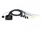 ATEN Przełącznik KVM z 2 portami USB 4K HDMI ze zdalnym selektorem portów - CS22H - Zdjęcie 1