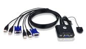 ATEN 2-portowy przełącznik-przewód 2-Port USB VGA Cable Switch w Rem. Port Selec  - CS22U-A7 - Zdjęcie 1