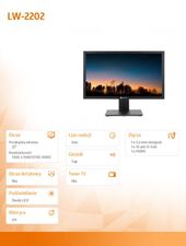 AG NEOVO Monitor 22 cale LW-2202 HDMI, VGA, czarny - LW-2202 - Zdjęcie 9