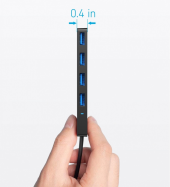 Anker Hub 4w1 5Gbps USB-C Czarny  - A8309G11 - Zdjęcie 2