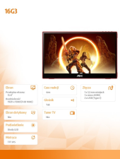 AOC Monitor 16G3 15.6 cala IPS 144 Hz MicroHDMI USB-C - 16G3 - Zdjęcie 6
