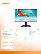 AOC Monitor 22B2AM 21.5 cala VA HDMI Głośniki - 22B2AM - Zdjęcie 8