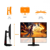 AOC Monitor 24.5 cala 25G4ZR Fast IPS 260Hz HDMIx2 DP Pivot - 25G4ZR - Zdjęcie 8