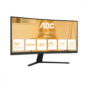 AOC Monitor 34 cale CU34B3E VA Curved 120Hz HDMI DP - CU34B3E - Zdjęcie 10