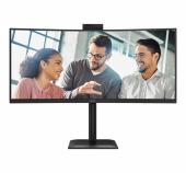 AOC Monitor 34 cale CU34E4CW Curved VA 120Hz HDMIx2 DP RJ45 USB-C HAS Kamera - CU34E4CW - Zdjęcie 3