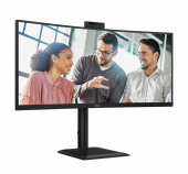 AOC Monitor 34 cale CU34E4CW Curved VA 120Hz HDMIx2 DP RJ45 USB-C HAS Kamera - CU34E4CW - Zdjęcie 5