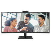 AOC Monitor 34 cale CU34E4CW Curved VA 120Hz HDMIx2 DP RJ45 USB-C HAS Kamera - CU34E4CW - Zdjęcie 9