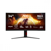 AOC Monitor 34 cale CU34G4ZCA VA Curved 250Hz HDMIx2 DP HAS Głośniki - CU34G4ZCA - Zdjęcie 1