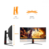AOC Monitor 34 cale CU34G4ZCA VA Curved 250Hz HDMIx2 DP HAS Głośniki - CU34G4ZCA - Zdjęcie 11