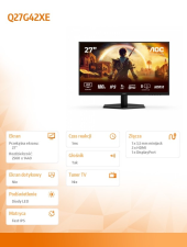 AOC Monitor Q27G42XE 27 cali Fast IPS 180Hz HDMIx2 DP  - Q27G42XE - Zdjęcie 3