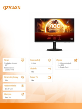 AOC Monitor Q27G4XN 27 cali Fast VA 180Hz HDMIx2 DP Pivot  - Q27G4XN - Zdjęcie 7