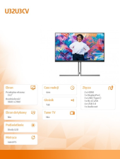 AOC Monitor U32U3CV 31.5 cala Nano IPS 4K HDMIx2 DP USB-C RJ45 KVM Pivot Głośnik - U32U3CV - Zdjęcie 8