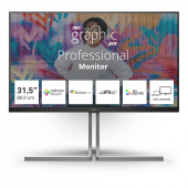 AOC Monitor U32U3CV 31.5 cala Nano IPS 4K HDMIx2 DP USB-C RJ45 KVM Pivot Głośnik - U32U3CV - Zdjęcie 9