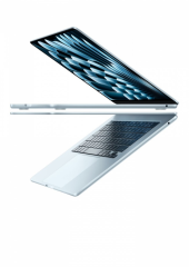 APPLE MacBook Air 15.3: M4 10/10, 24GB, 512GB - Błękitny - MC7D4ZE/A - Zdjęcie 3