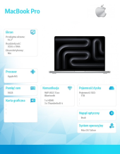 APPLE MacBook Pro 14.2 cala: M5 10C/10C, 16GB, 1TB SSD - Srebrny - MDE54ZE/A - Zdjęcie 7