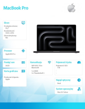 APPLE MacBook Pro 16.2 cala: M5 Pro 18/20, 24GB, 1TB SSD, bez zasilacza - Gwiezdna czerń - MGEA4ZE/A - Zdjęcie 5