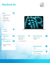APPLE MacBook Air 13.6 cala: M4 10/10, 16GB, 512GB SSD, 35W, GER - Srebrny - Z1CU000AB - Zdjęcie 3