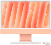 APPLE iMac 24 cale: M4 10/10, 16GB, 256GB SSD - Pomarańczowy - Z1EV000MF - Zdjęcie 1