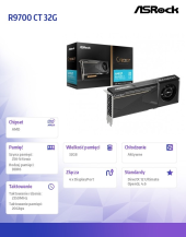 ASROCK Karta graficzna Radeon AI PRO R9700 32GB GDDR6 256bit 4DP - R9700 CT 32G - Zdjęcie 7