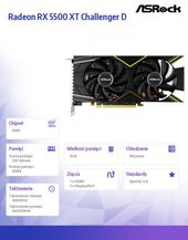 ASROCK Karta graficzna Radeon RX 5500 XT Challenger D 8G OC 128bit 3DP/HDMI - RX5500XT CLD 8GO - Zdjęcie 2