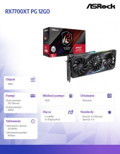 ASROCK Karta graficzna RX 7700 XT PHANTOM GAMI NG OC 12G GDDR6 192bit  - RX7700XT PG 12GO - Zdjęcie 7