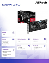 ASROCK Karta graficzna RX 7800 XT CHALLENGER OC 16G GDDR6 256bit  - RX7800XT CL 16GO - Zdjęcie 7