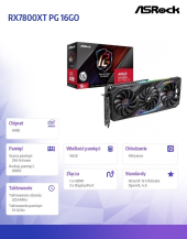 ASROCK Karta graficzna RX 7800 XT PHANTOM GAMI IN OC 16G GDDR6 256bit  - RX7800XT PG 16GO - Zdjęcie 7