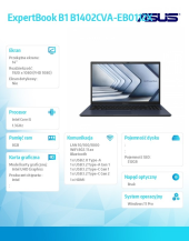 ASUS Notebook ExpertBook B1402CVA-EB0112X i5 1335U  8GB/512GB/Win11Pro - B1402CVA-EB0112X - Zdjęcie 11
