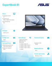 ASUS Notebook ExpertBook B1 B1402CVA-EB1301X i5-1335U 16GB/512GB/14.0/W11 - B1402CVA-EB1301X - Zdjęcie 4