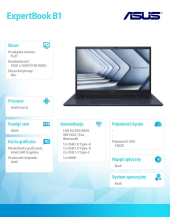 ASUS Notebook ExpertBook B1  B1502CBA-BQ1350 i5-1235U 16GB/512GB/Zintegrowana/DOS  - B1502CBA-BQ1350 - Zdjęcie 6