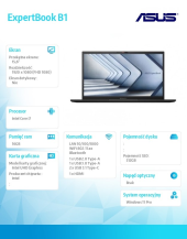 ASUS Notebook ExpertBook B1 B1502CVA-BQ0112X i7-1355U 16GB/512GB/Zintegrowana/15.6 - B1502CVA-BQ0112X - Zdjęcie 7